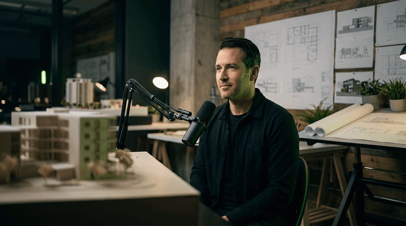 Podcast pour cabinet d’architectes : montrer l’épure et raconter le projet