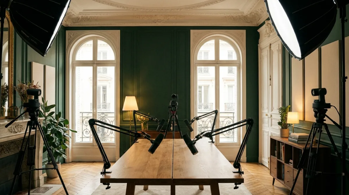 Studio de podcast vidéo à Paris